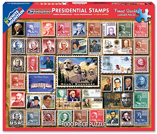 White Mountain Puzzles Presidential Stamps Jigsaw Puzzle (1000 Piece)