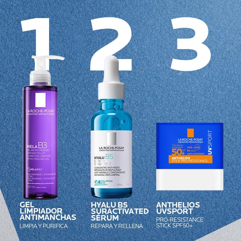 La Roche Posay Anthelios UVSPORT pro-Resistance Stick SPF50+, com Mexoryl400 e vitamina E, todos os tipos e tons de pele, 10ml