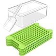 Mini Ice Cube Tray for Freezer: FDDBI Small Ice Trays for Freezer with Bin - 117×4PCS Easy Release Nugget Ice Tray - Crushed Ice Tray with Ice Container