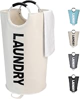 Maxsilan 125L X-Large Collapsible Laundry Basket - Beige Freestanding Hamper