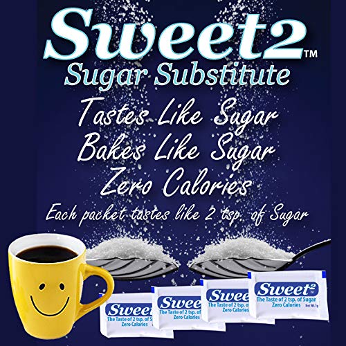 Sweet2TM is the best tasting alternative sugar substitute you will ever use. Zero Calories, less than 1 gram of carbs, Perfect for Diabetics, Keto, Atkins, Whole-30 & Low Carb Diets. (150) (Best Tasting Sugar Substitute)