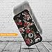 KaSoul Case for iPhone 6 Case fpr iPhone 6S Pretty Flowers Hybrid Enhanced Shock Resistant 3 in 1 Cover Red and Purple Rose for Girls/Women,Floral Black