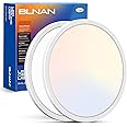 BLNAN LED Flush Mount Ceiling Light, 12 Inch 24W 3000K/4000K/5000K Hardwire Light Fixture, Ultra Thin Round White Lamp for Kitchen Porch Bedroom Hallway Stairwell Basement, Non-dimmable 2 Pack
