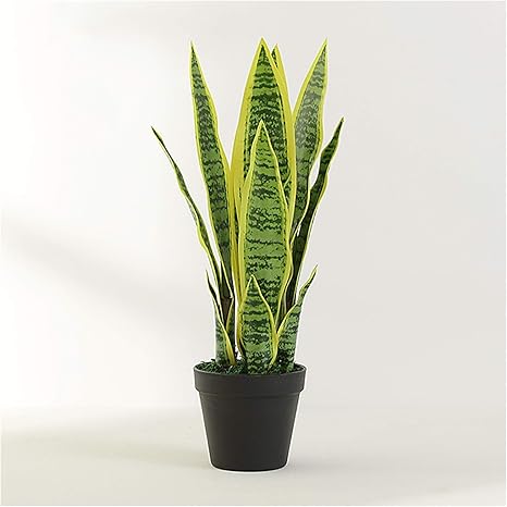 Amazon 人工観葉植物 ホームオフィスパーフェクト新築祝い のギフト用プラスチックポットで人工ヘビ工場16 9インチフェイクsansevieriaツリーパーフェクトフェイク植物 人工鉢植え 人工観葉植物 オンライン通販