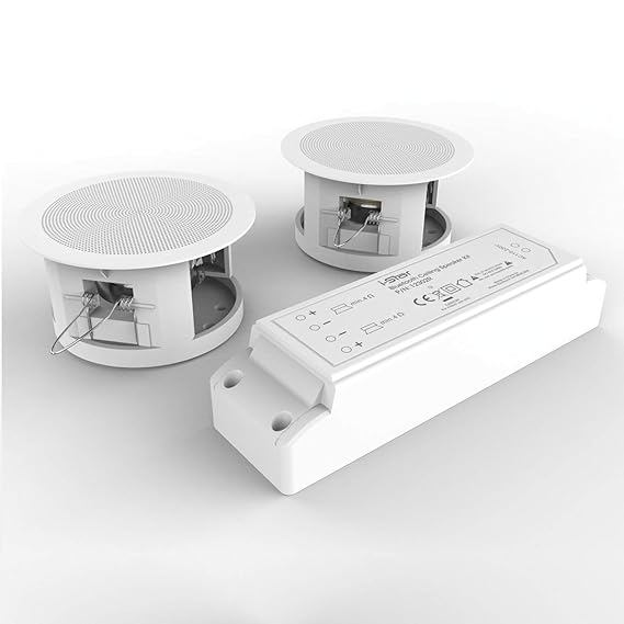 i-Star Decken-Bluetooth-Lautsprecher Komplettset – einfach zu installierende Deckenlautsprecher passen in vorhandene Downligh