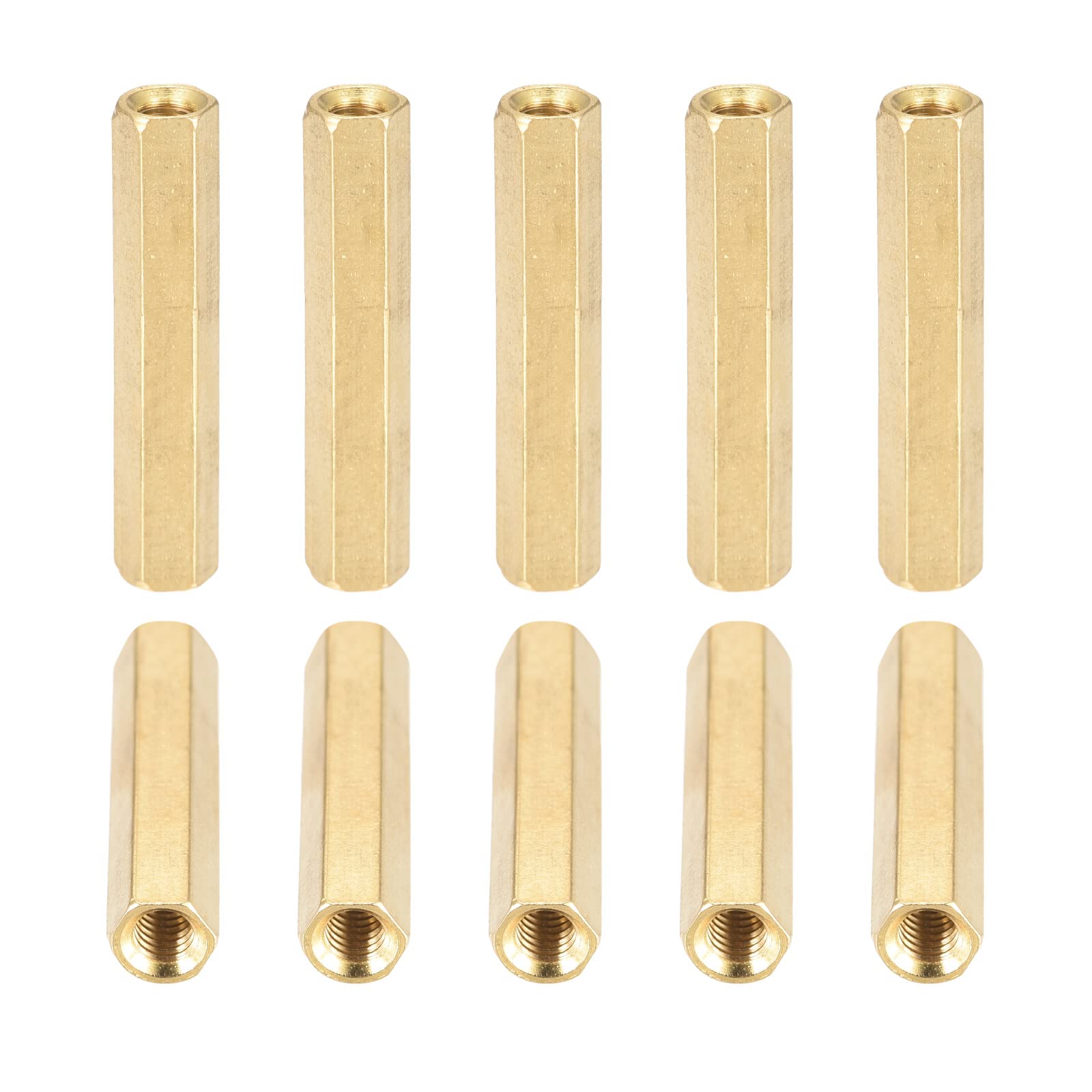 DTGN M4x30mm(DxL) - Hex Standoff Spacer Nuts -25Pack- Good for Electronic Machine - Female Brass Coupling Screws