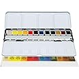 Daniel Smith Color Hand Poured Pan Set in a Metal Box with Bonus 12 Empty Half Pans, 1 Unit (Pack of 1)