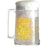 EASICOZI Double Wall Gel Frosty Freezer Ice Mugs Clear 16oz Set of 1 (White), one, BB000