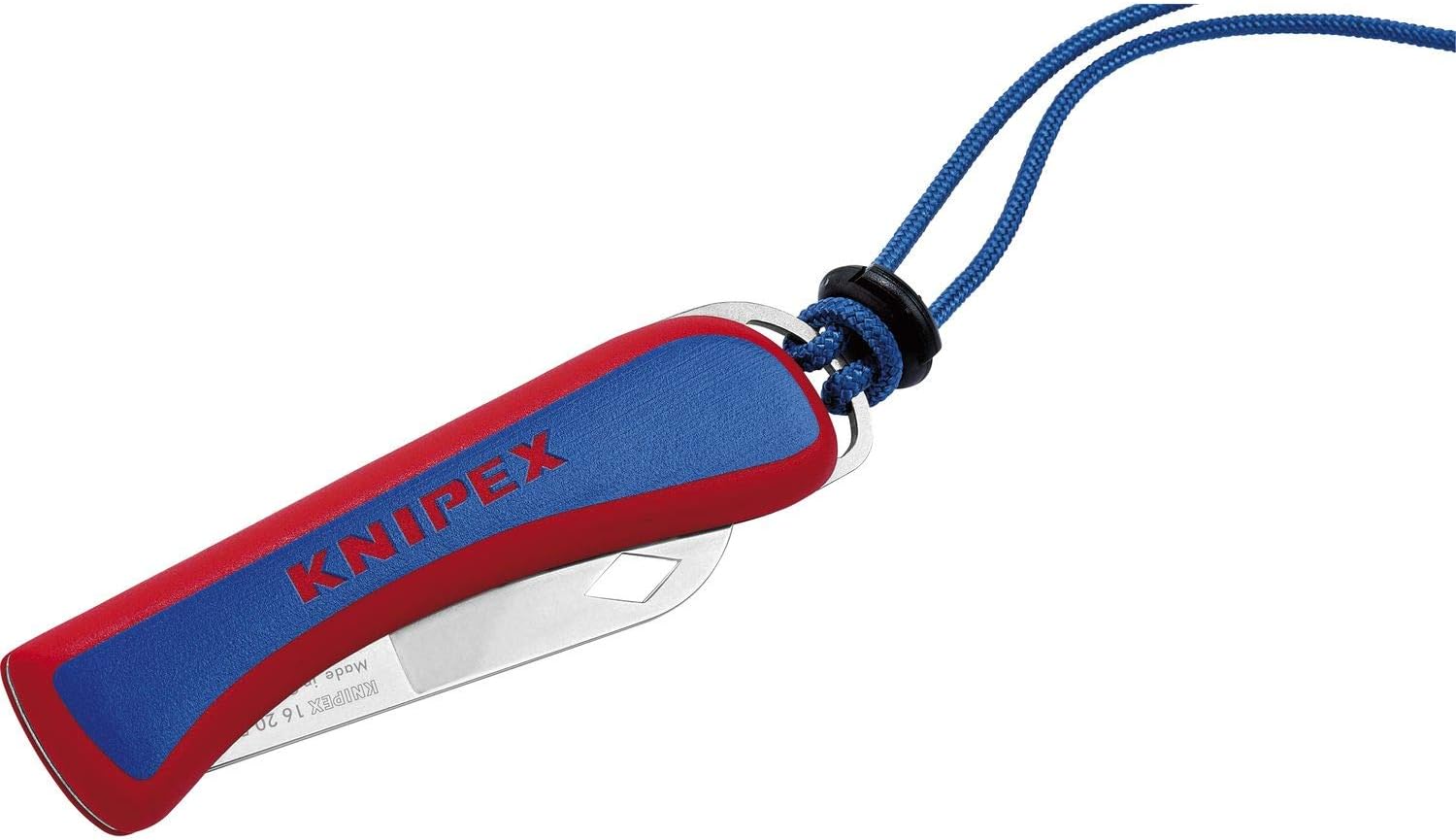 KNIPEX Folding Knife for Electricians in Blister 120 mm, 16 20 50 SB, Multi Color, 80 mm - Image 4