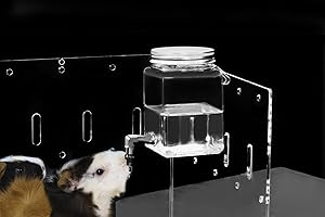 GuineaLoft™ Clear View Water Bottle for Guinea Pigs & Birds - The Ultimate Solution by Seasoned Owners Who Tried Everything Out There - Exclusive by Guinea Loft