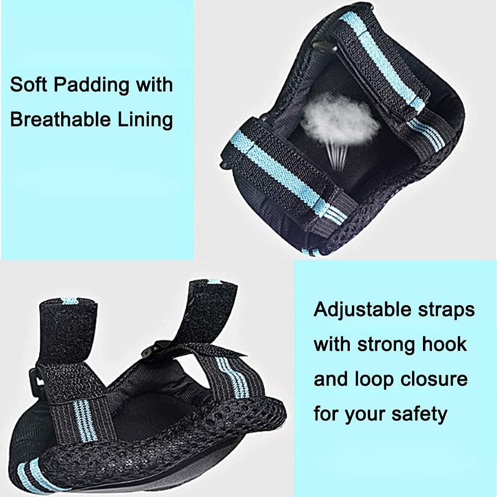 SPOMAT Knee and Elbow Pads with Wrist Guards Kids Adults 6 in 1 Protective Gear Set for Skating, Rollerblading, Scooter, Riding Sports : Sports & Outdoors