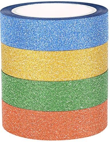 ST Glitter Washi Tape collection ,0.59 inch X 10 Yards each,Pack of 4
