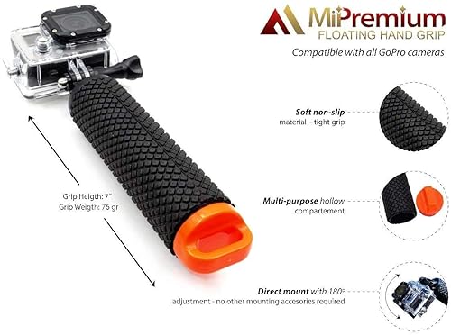 Floating Hand Grip Waterproof Monopod for GoPro Hero 13 12 11 10