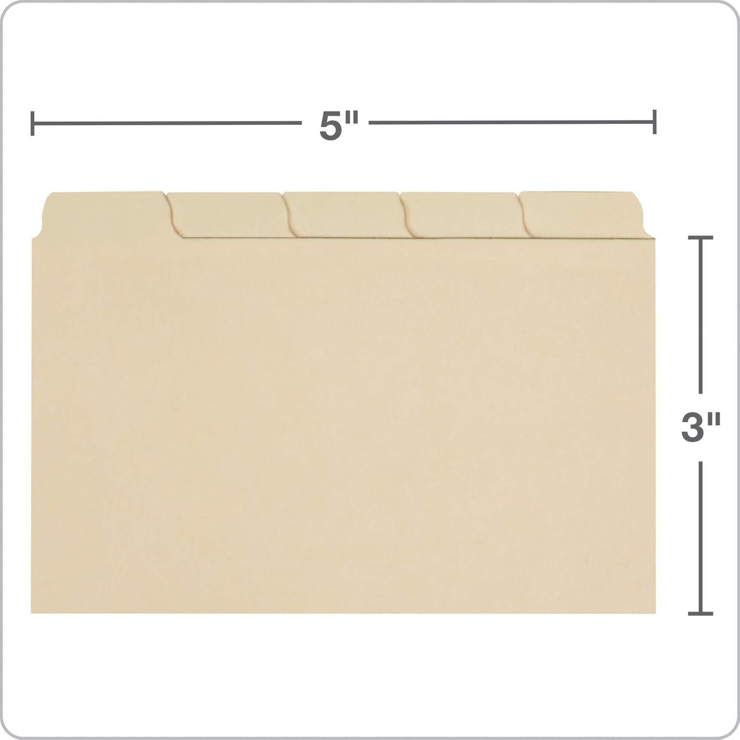 Oxford Index Card Guides with Blank Tabs, 3 x 5 Inches, 1/5 Cut Tabs, Manila, 100 per Box (40352) : Office Products