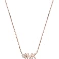 Michael Kors Stainless Steel and Pavé Crystal Heart Pendant Necklace for Women