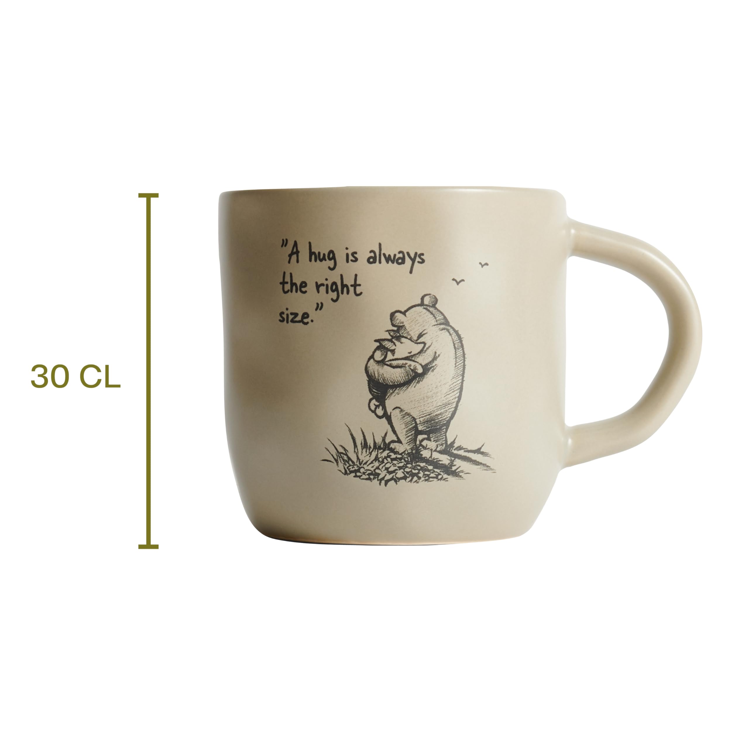 Fyrklövern Winnie Puuh Kaffeetasse Disney, 300 ml, Steinzeug, Spülmaschinenfest, Seidenmatte Glasur, inkl. Geschenkbox, Braun 8