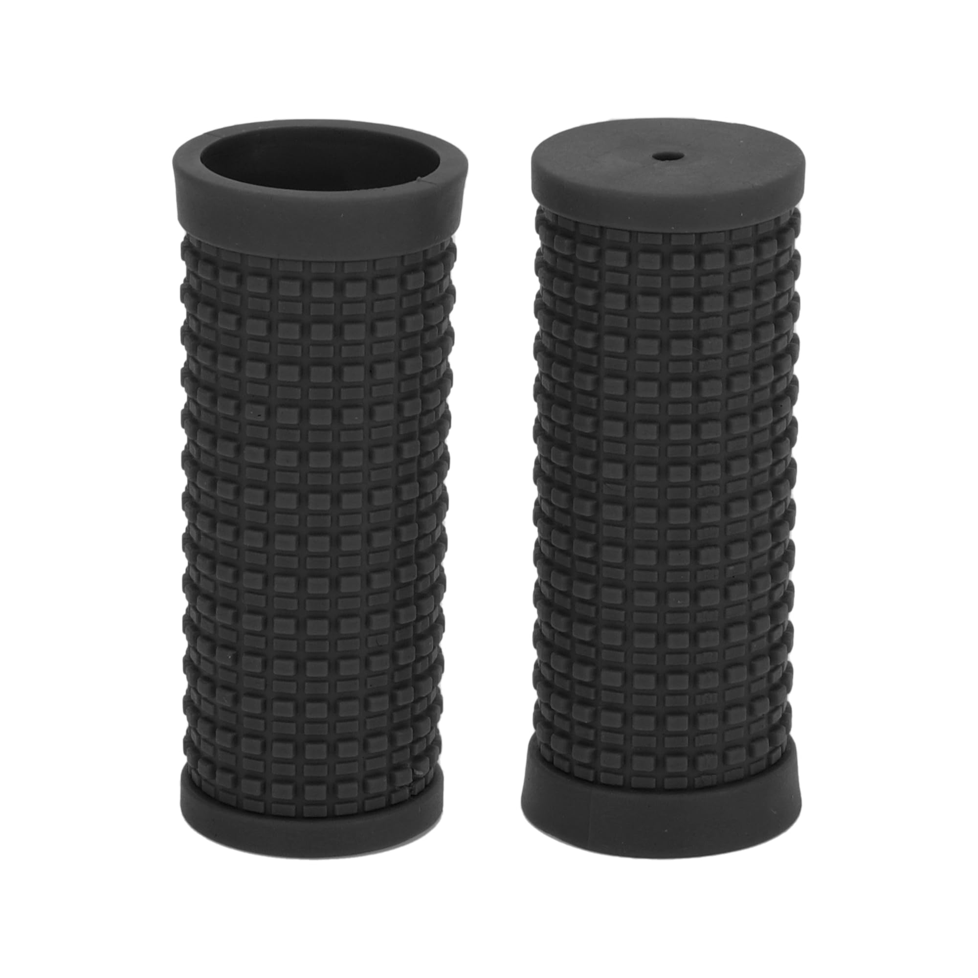 TUCKBOLD Bike Handlebar Grips Covers 74mm Long Lightweight | Bicycle End Grips Protector Black 1 Pair
