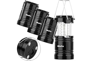 WEEPRO Led Camping Lantern - Waterproof Emergency Lantern & Light for Power Outage Outdoor Indoor - Tent Flashlight Lamp for Backpacking Hiking Fishing Camp, Collapsible, 4-pack