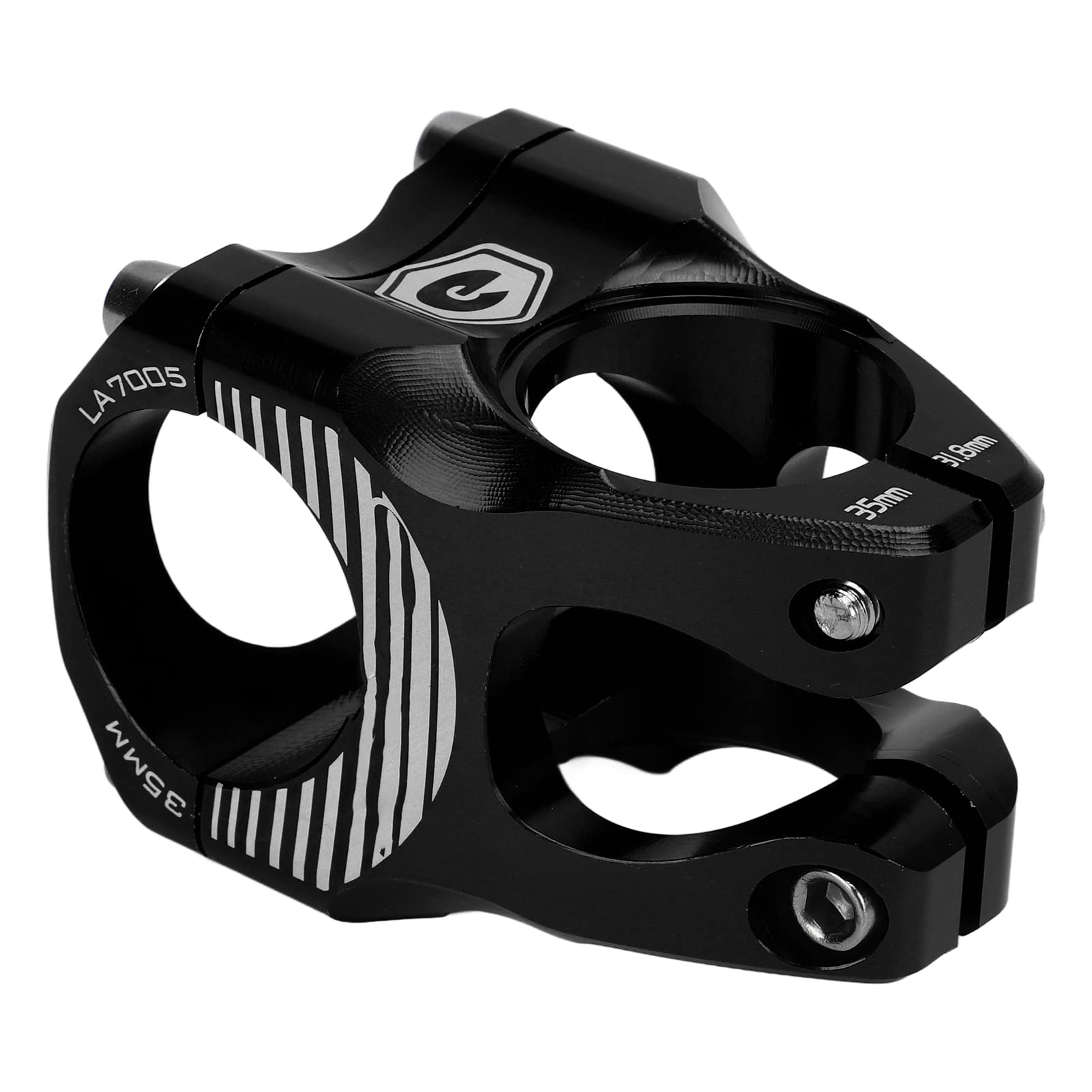 Bike Stem, Aluminum Alloy Short Bicycle Stem 28.6mm 31.8mm Adjustable Bicycle Handlebar Stem for Most Bicycle BMX MTB Road Bike(Black)