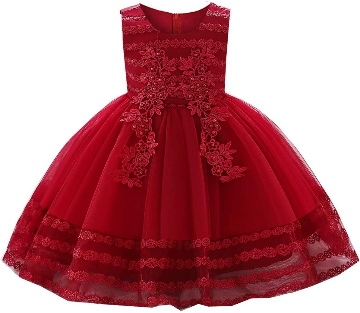 Baby Girls Dresses Wedding Party Formal Kids Baby Princess Tutu Flowers Gown