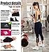 Heat Move Women Capri Yoga Pants with Pocket Mesh Crisscross Strappy Leggings(M, Black-Side Cross)