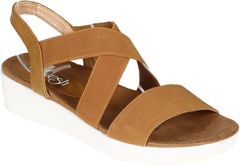 toe loop cross strap wedge sandals
