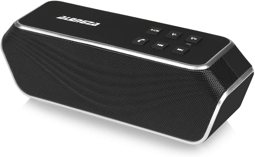 Bluetooth Speaker loud - 8W Portable Speaker with USB & AUX Intput, HD Sound and Rich Bass, Handsfree, 24H playtime, 26 ft Bluetooth Range & Built-in Mic - Black