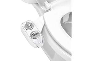 LUXE Bidet NEO 120 Plus - Single Nozzle, Non-Electric Bidet Attachment for Toilet Seat, Patented Slide-In Install, 360° Self-Clean, EZ-Lift to Clean, Rear Wash (Chrome)
