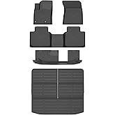 HAFIDI Floor Mats & Cargo Liner for Mitsubishi Outlander 2022-2024 2025 (Not Fit PHEV or Sport Models) Custom Fit Full Set, All Weather Car Accessories (Rear Trunk Mat +Floor Mats)