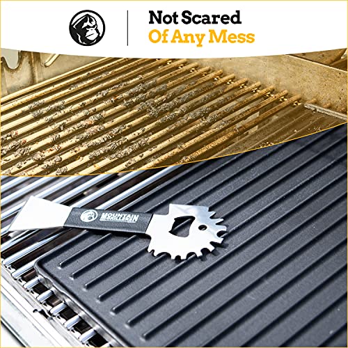 BBQ Grill Grate Scraper Wide Portable Grill Scrubber Fits Almost Any