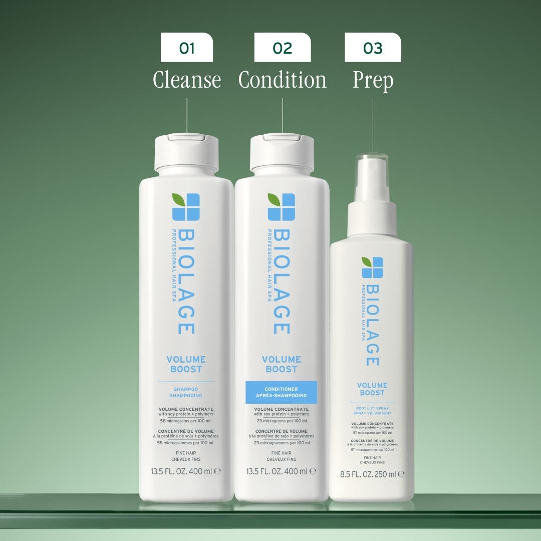 Biolage Volume Boost Shampoo - Long-Lasting Volume, Gently Cleanses, For Fine Hair, Soy Protein & Polymers, Vegan, Paraben-Free