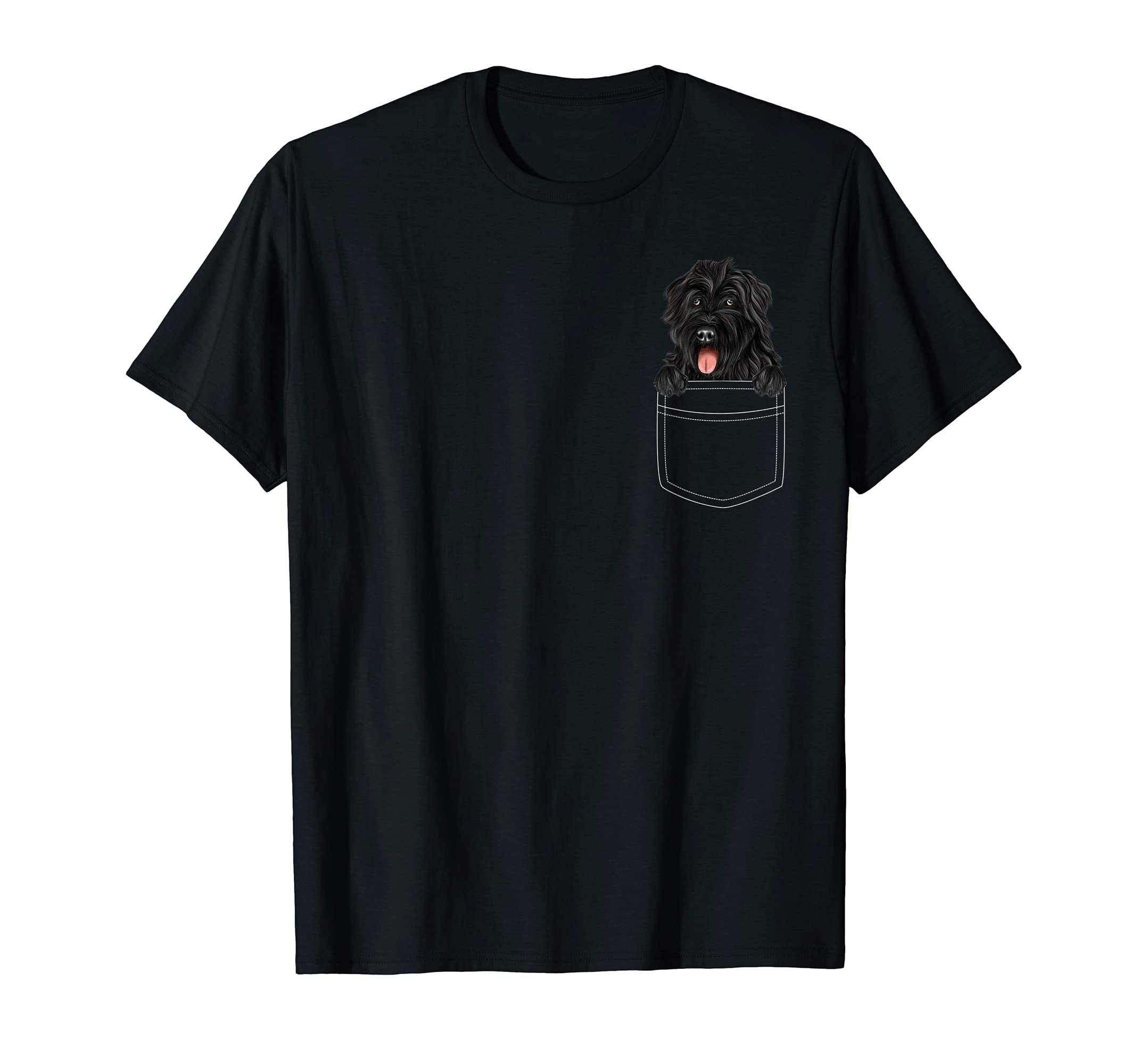 Bouvier des Flandres Dog In Pocket Funny Dog Lover T-Shirt