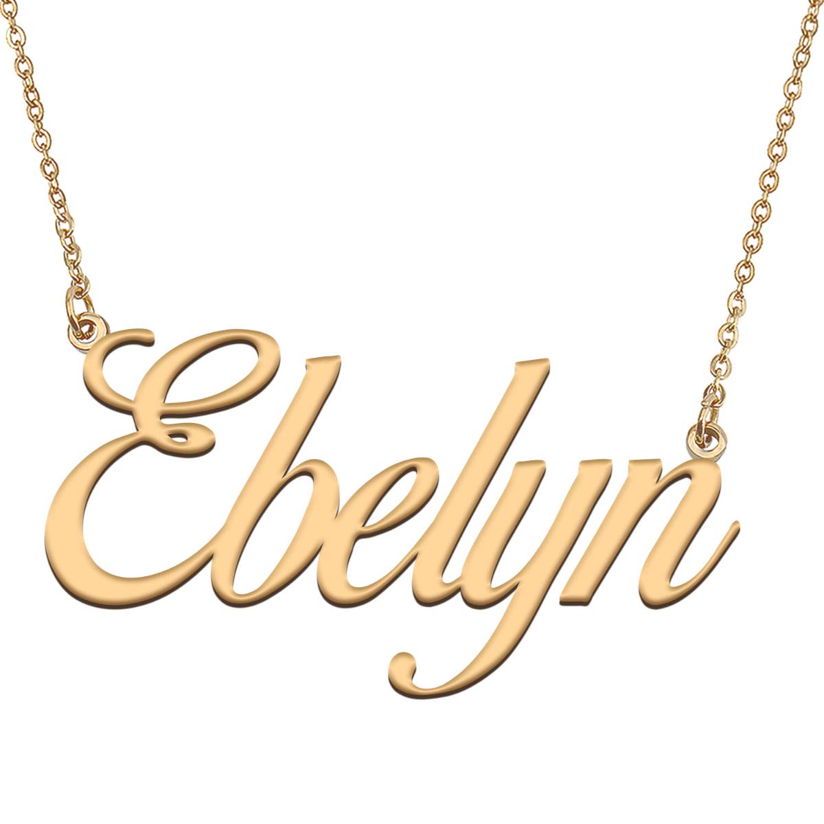 HUAN XUN Customized Custom Simple Any Name Necklace
