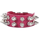 Aurethys Spike Studded Punk Bracelet for Women Men Punk Biker Wide Strap Leather Bracelet Gothic Leather Spike Cuff with Spikes Adjustable