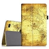 Fintie Folio Case for Amazon Fire (Previous 5th Generation, 2015 7 inch) - Slim Fit Premium Vegan Leather Standing Protective Cover, Ancient Map