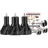 Lumberjack Tools Tenon Cutter Kit for Log Furniture, 1" &amp; 1.5" &amp; 2" Cutters &amp; Forstner Bits, Commercial Series Powder Coated Aluminum, 1/2" Shank, Dual Blades Creates Tapered Shoulder Profile,USA Made