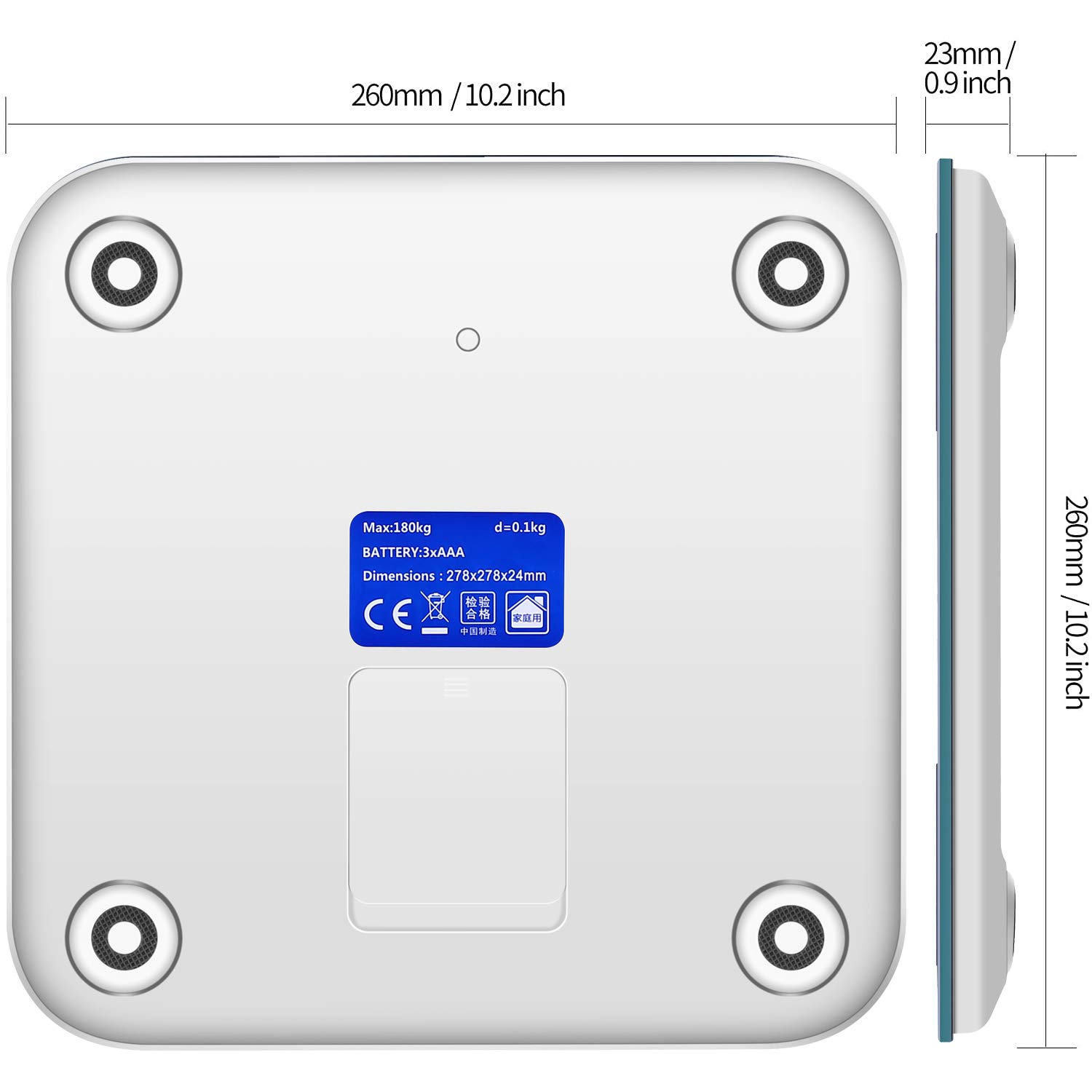 KCY Bluetooth Body Fat Scale,Smart Wireless Bathroom Scale for Body Weight,LED Digital Weighing Percentage Scale,BMI,BMR 15 Key Body Composition Monitor Health Analyzer with Smartphone App Sync,White: Industrial & Scientific