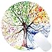Wknoon Round Mouse Pad, Abstract Colorful Tree of Life Oil Paintings Art Creative Design Mat