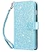 iPhone 7 Plus Case,iPhone 8 Plus Wallet Case,Dailylux Glitter Shiny Faux Leather Magnetic Closure Credit Card Slot Cash Holder Protective Case for iPhone 7 Plus/ iPhone 8 Plus 5.5