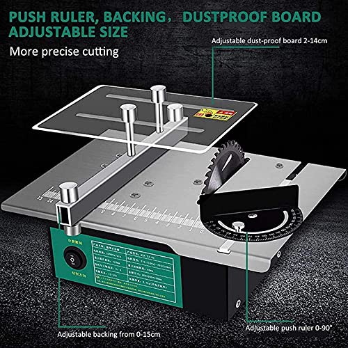 ZHJIUXING HO Mini TischkreissäGe, Modellbau TischkreissäGe Basteln Schnitzen Energie Sparen Winkelschnitt, Schnitttiefe… – Bild 5