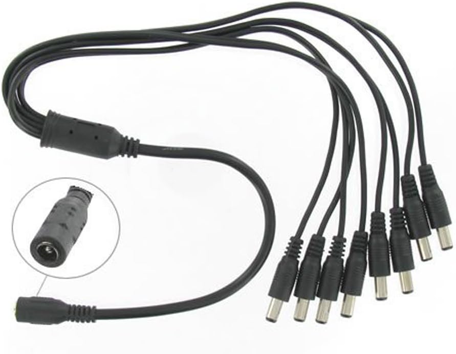 1 to 8 Way DC Power Splitter CCTV for Security Cameras Amazon.fr High