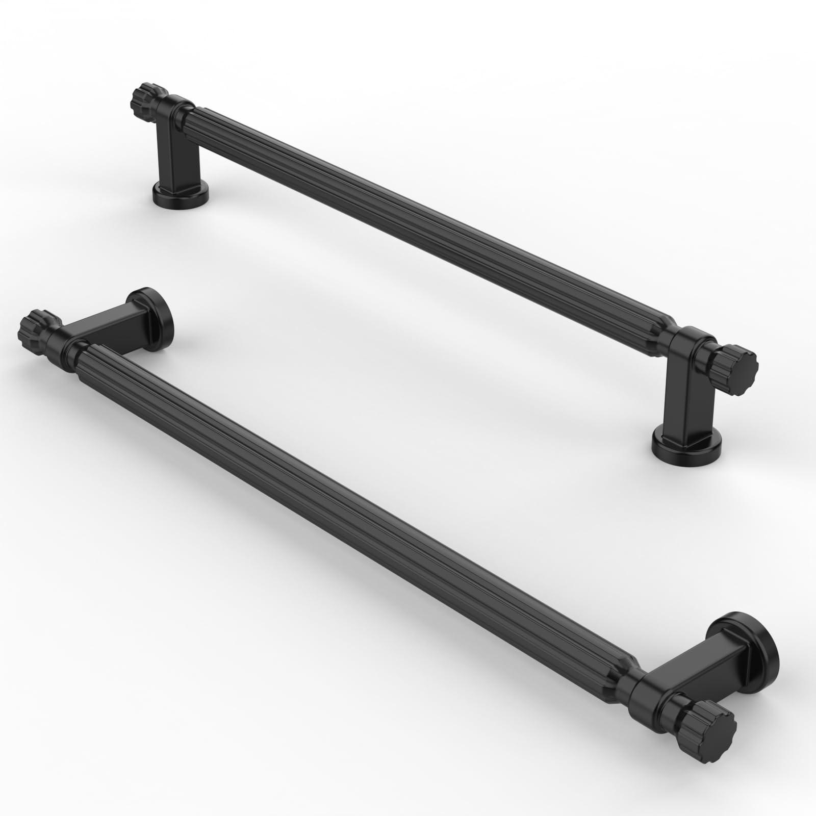 FURNIWARE Pack of 10 Cabinet Handles Matt Black Kitchen Door Handles Hardware Drawer Pulls Kitchen Cabinet Door Handles Pull-192mm(7.6 Inch) Hole Center