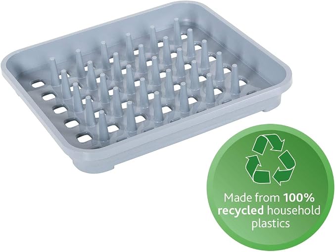 Addis Eco Made from 100 Recycled Plastic Draining Dish Plate Rack with
