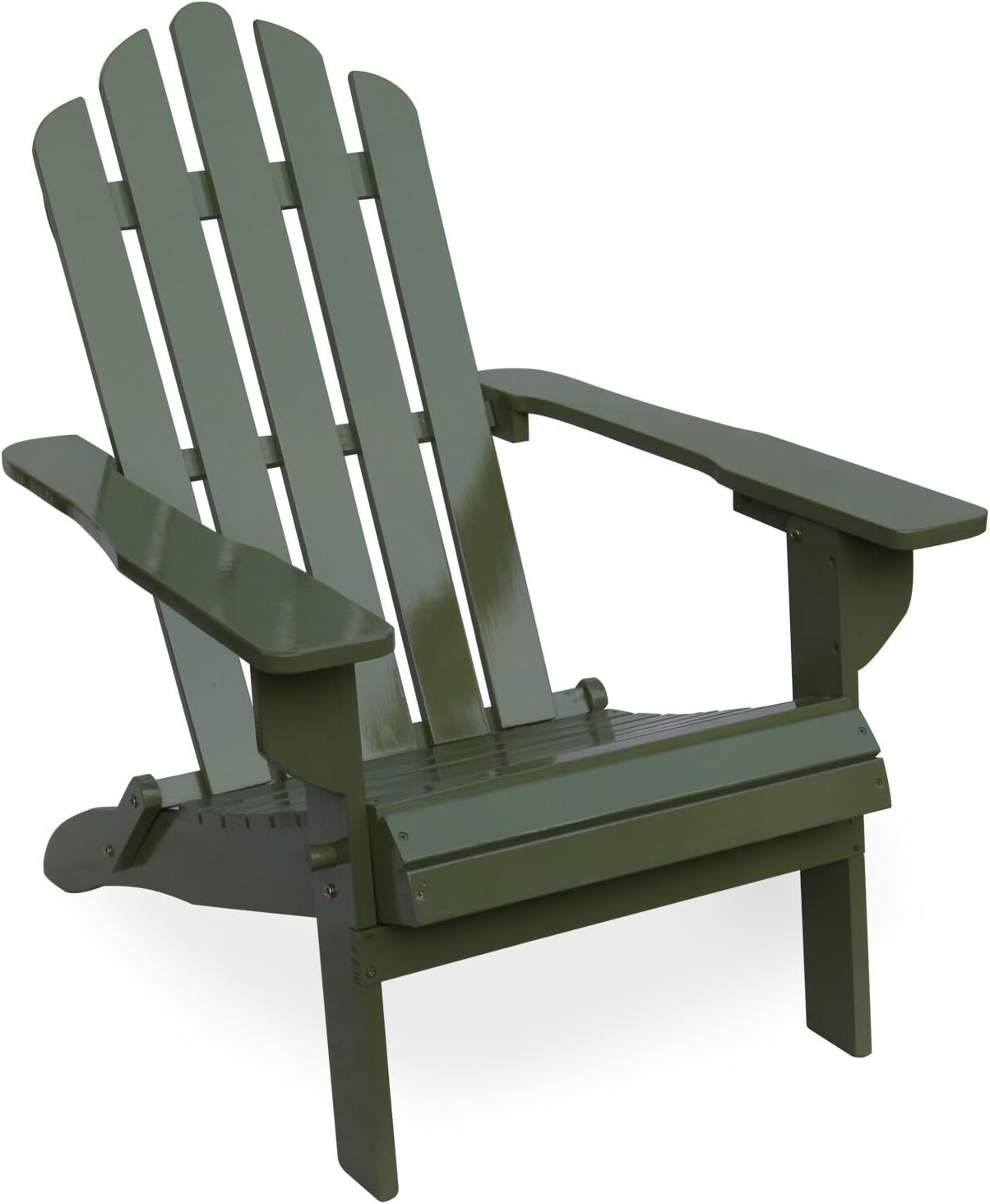 AZBRO Outdoor Wooden Fashion Adirondack Chair/Muskoka Chairs Patio Deck Garden Furniture (New-Green)