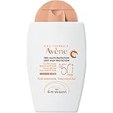 Eau Thermale Avène Tinted Mineral Fluid sun protection SPF 50+, Ultra Fluid Face Sunscreen Lotion, Broad Spectrum for Sensiti