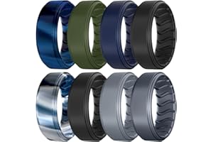 DOOKEH Silicone Ring Men, Mens Silicone Wedding Band, Rubber Wedding Rings For Men, Silicone Wedding Band Men