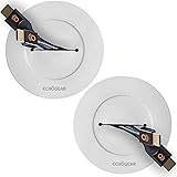 ECHOGEAR White in-Wall Cable Management Kit - Cable Hider Conceals Low Voltage Cords - Includes 2 Pass Through Grommets, Lock