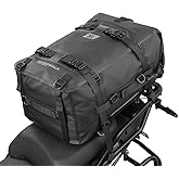 Rhinowalk Motorcycle Tail Bag Motorbike Side Bag 30L Full Waterproof Motor Saddle Pannier Bag Rear Rack Trunk Professional Motor Accessories-Black
