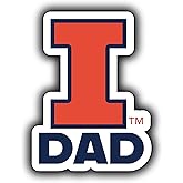 Illinois Fighting Illini 4-Inch Proud Dad Die Cut Decal Officially Licensed Collegiate Product
