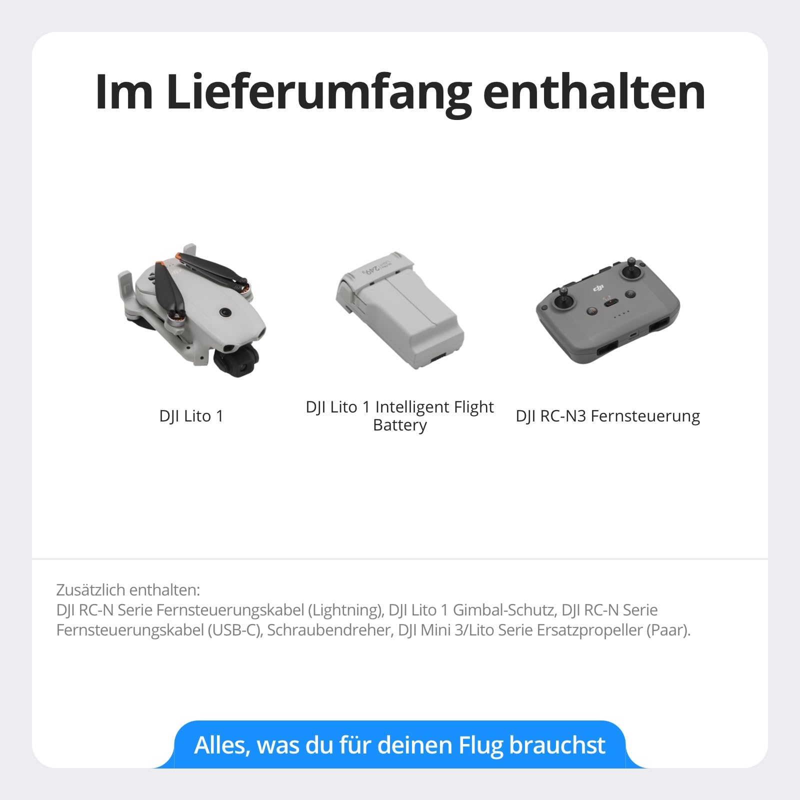 DJI Lito 1, Einsteigerfreundliche 4K Kameradrohne, Hinderniserkennung, ActiveTrack, 4K-Video & 8K-Foto, Geeignet für Erwachsene, Leicht & Faltbar, 15 km Videoübertragung, C0 9